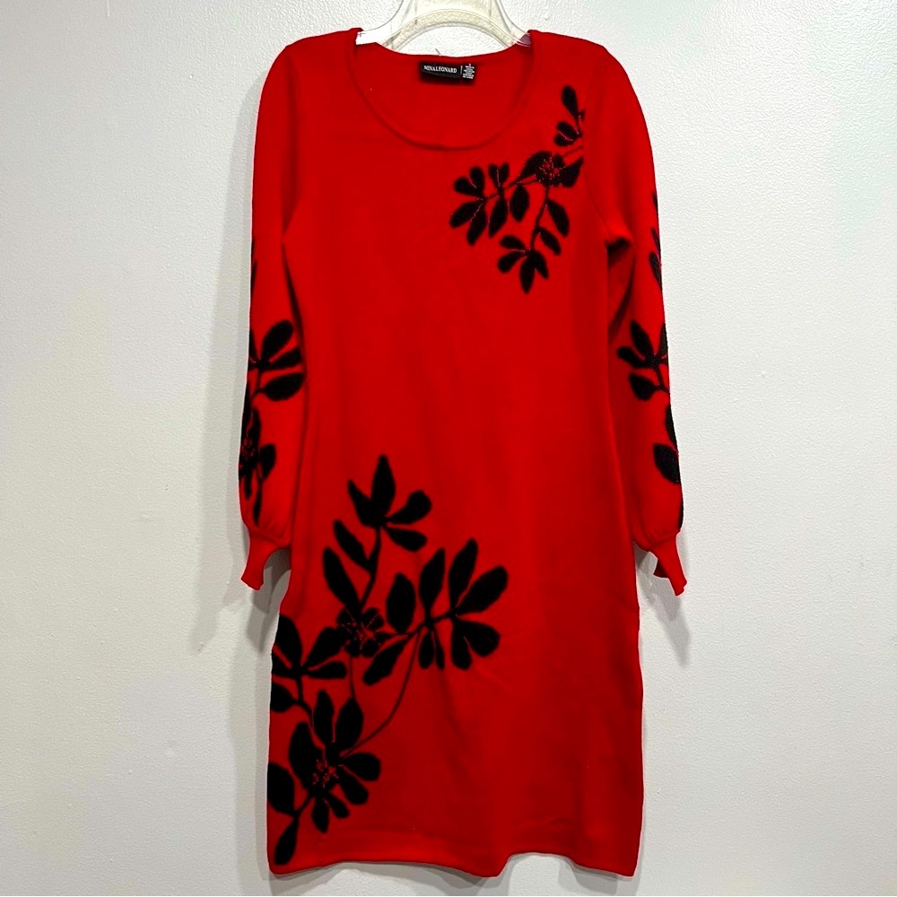 Nina‎ Leonard women knit dress size S